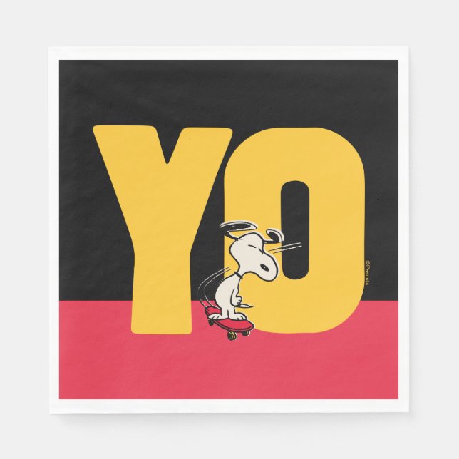 Peanuts | Snoopy YO Skateboard Napkin (Front)