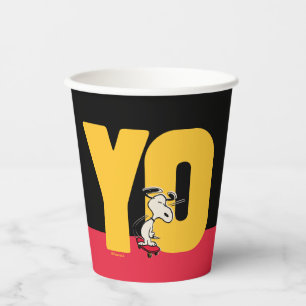 Peanuts   Snoopy YO Skateboard Paper Cups
