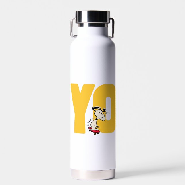 Peanuts | Snoopy YO Skateboard Water Bottle (Front)