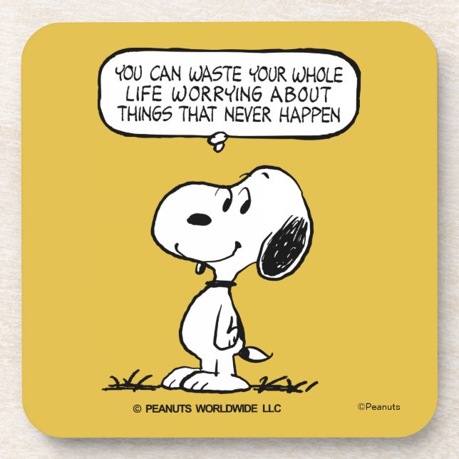 Peanuts | Snoopy You Can't Waist Your Whole Life Coaster (Front)