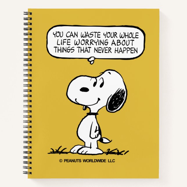 Peanuts | Snoopy You Can't Waist Your Whole Life Notebook (Front)