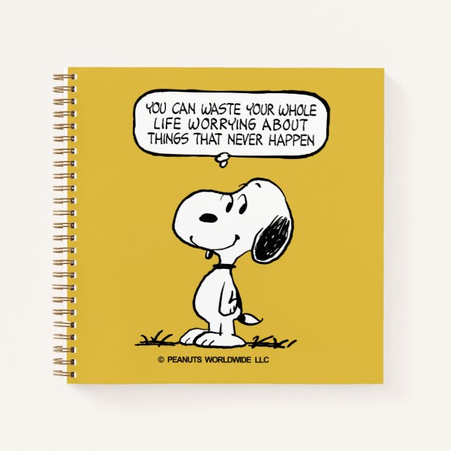 Peanuts | Snoopy You Can't Waist Your Whole Life Notebook (Front)