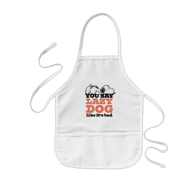 Peanuts | Snoopy You Say Lazy Dog Like It's Bad Kids Apron (Front)