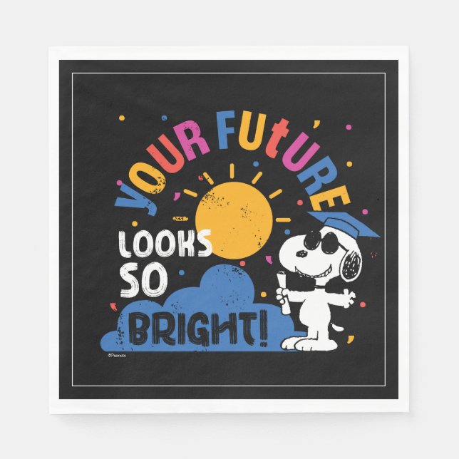 Peanuts Snoopy Your Future Looks So Bright Napkin (Front)