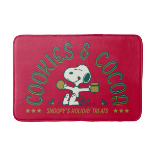 Peanuts   Snoopy's Cookies & Cocoa Bath Mat