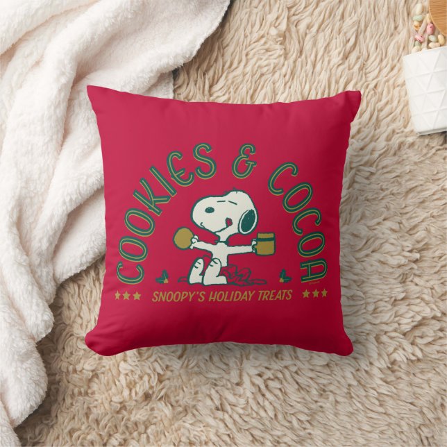 Peanuts | Snoopy's Cookies & Cocoa Throw Pillow (Blanket)