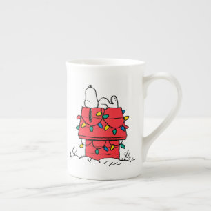 Peanuts   Snoopy's Dog House With Lights Bone China Mug