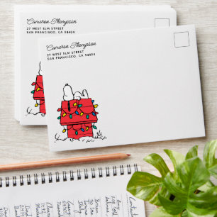 Peanuts Snoopy's Dog House With Lights Envelope