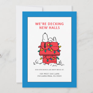 Peanuts Snoopy's Dog House With Lights Holiday Card