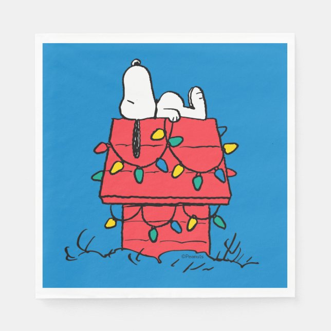 Peanuts | Snoopy's Dog House With Lights Napkin (Front)