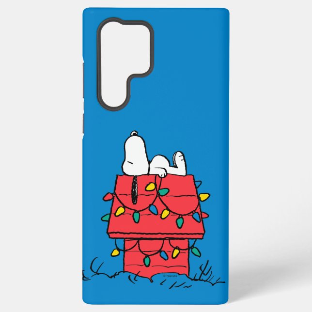 Peanuts | Snoopy's Dog House With Lights Samsung Galaxy S22 Ultra Case (Back)