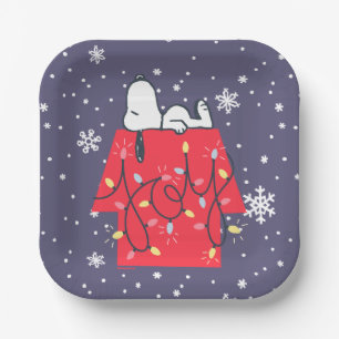 Peanuts   Snoopy's Holiday Dreamer Paper Plate