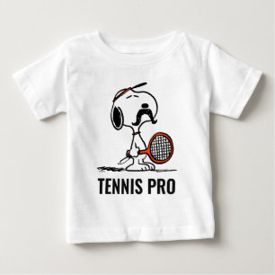 Peanuts   Snoopy's Moustache Playing Tennis Baby T-Shirt