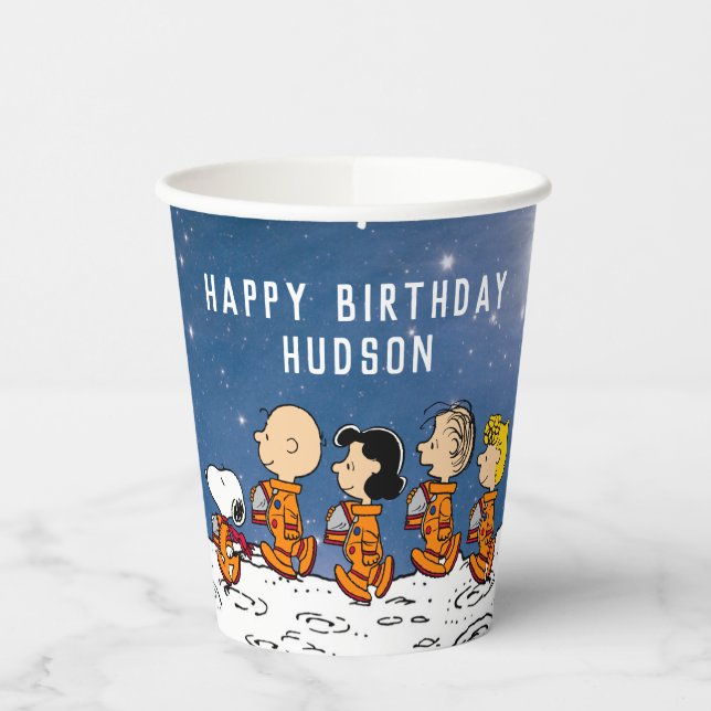 Peanuts | Space Birthday Paper Cups (Left)