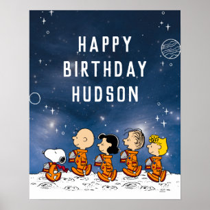 Peanuts   Space Birthday Poster
