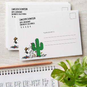 Peanuts   Spike Decorates for Christmas Envelope