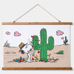 Peanuts   Spike Decorates for Christmas Hanging Tapestry