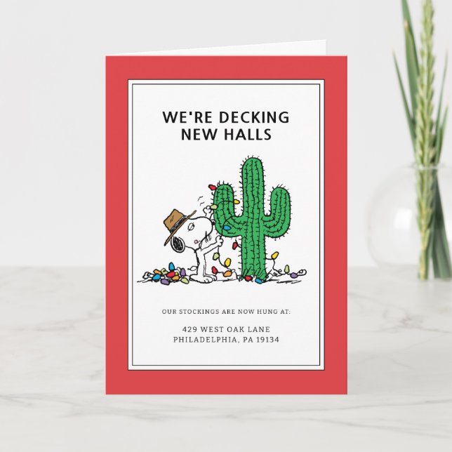 Peanuts | Spike Decorates for Christmas Holiday Card (Front)