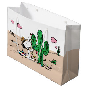 Peanuts   Spike Decorates for Christmas Large Gift Bag