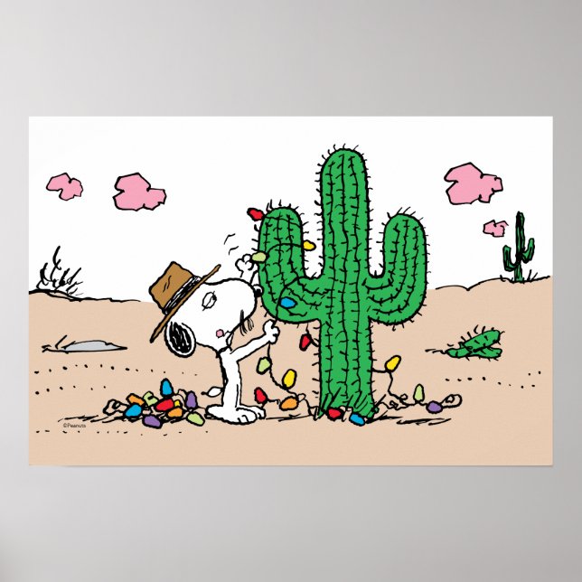 Peanuts | Spike Decorates for Christmas Poster (Front)