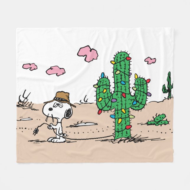 Peanuts | Spike Decorates for the Holiday Fleece Blanket (Front (Horizontal))