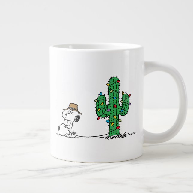 Peanuts | Spike Decorates for the Holiday Large Coffee Mug (Right)