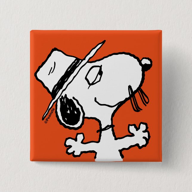 Peanuts | Spike Smiling 2 Inch Square Button (Front)