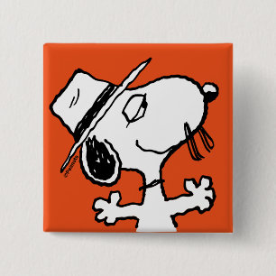 Peanuts   Spike Smiling 2 Inch Square Button