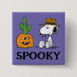Peanuts   Spike's Desert Halloween 2 Inch Square Button
