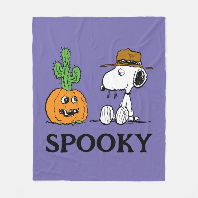 Peanuts | Spike's Desert Halloween Fleece Blanket (Front)