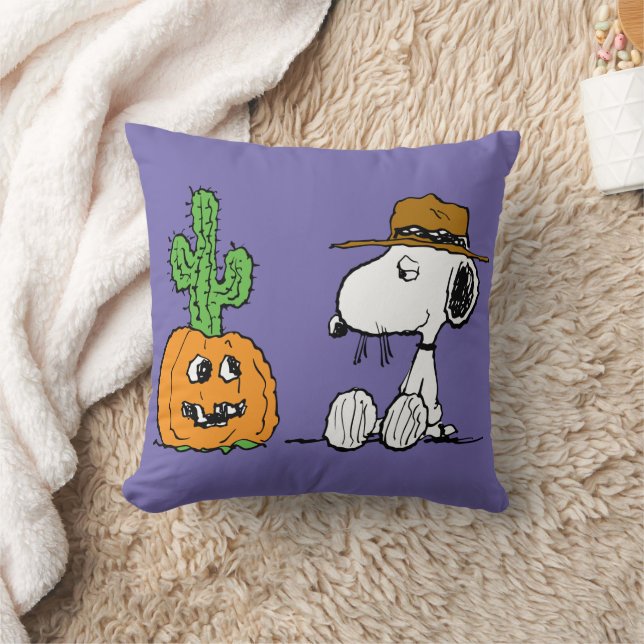 Peanuts | Spike's Desert Halloween Throw Pillow (Blanket)