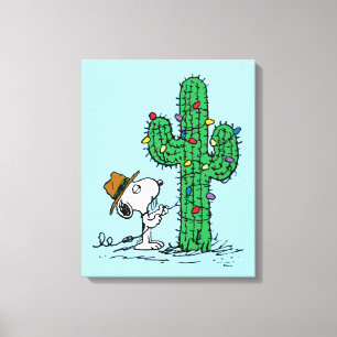 Peanuts   Spike's Holiday Cactus Canvas Print