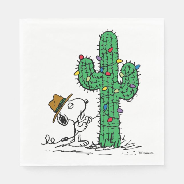 Peanuts | Spike's Holiday Cactus Napkin (Front)