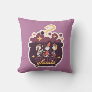 Peanuts Squad Ghouls Cauldron Halloween Throw Pillow