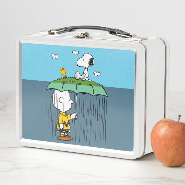 Peanuts | Sunny Day Rainy Day Half & Half Metal Lunch Box (In Situ)