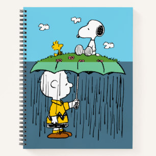 Peanuts   Sunny Day Rainy Day Half & Half Notebook