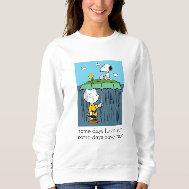 Peanuts | Sunny Day Rainy Day Half & Half Sweatshirt (Front)