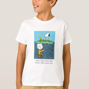 Peanuts   Sunny Day Rainy Day Half & Half T-Shirt