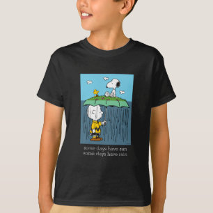Peanuts   Sunny Day Rainy Day Half & Half T-Shirt