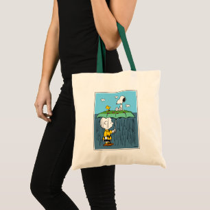 Peanuts   Sunny Day Rainy Day Half & Half Tote Bag