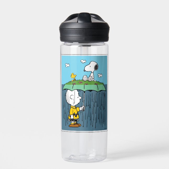 Peanuts | Sunny Day Rainy Day Half & Half Water Bottle (Front)