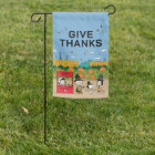 Peanuts Thanksgiving Give Thanks Garden Flag