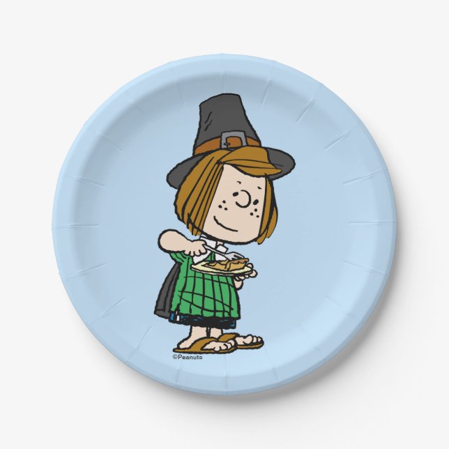 Peanuts | Thanksgiving Peppermint Patty Paper Plate (Front)