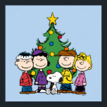 Peanuts | The Gang Around the Christmas Tree Poster<br><div class="desc">Enjoy this Peanuts holiday design featuring the gang gathered around the Christmas Tree.</div>