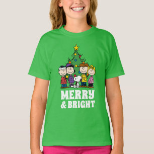 Peanuts The Gang Around the Christmas Tree T-Shirt