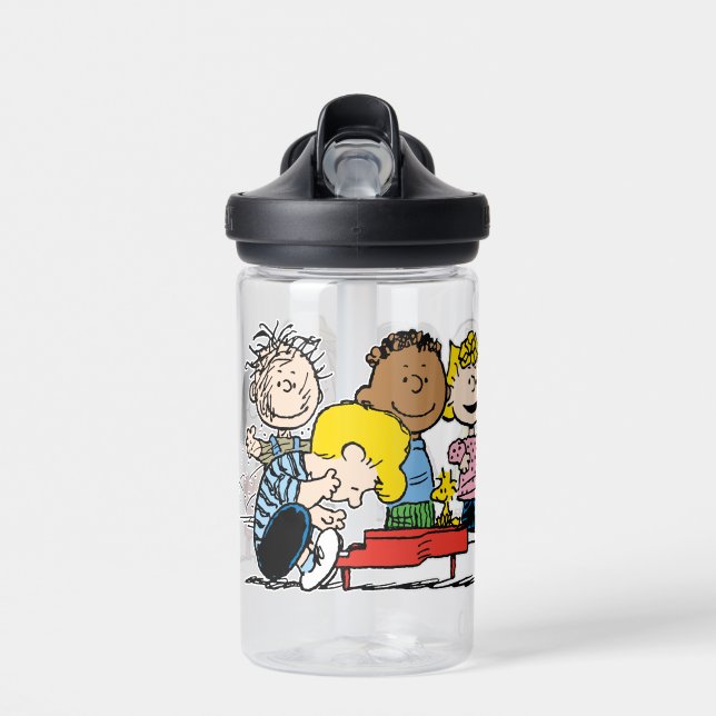 Peanuts | The Gang Around the Piano Water Bottle (Front)