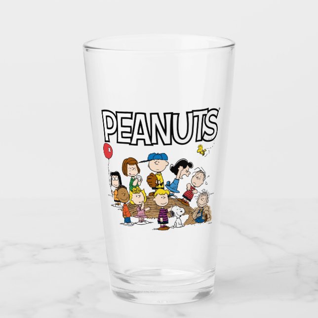 Peanuts | The Gang at the Pitcher's Mound Glass (Front)