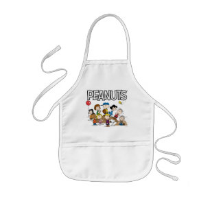 Peanuts   The Gang at the Pitcher's Mound Kids Apron