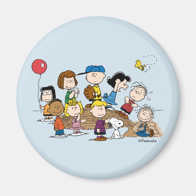 Peanuts | The Gang at the Pitcher's Mound Magnet (Front)