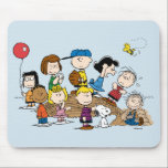 Peanuts | The Gang at the Pitcher's Mound Mouse Pad<br><div class="desc">This design features the whole Peanuts gang at the baseball pitcher's mound.</div>